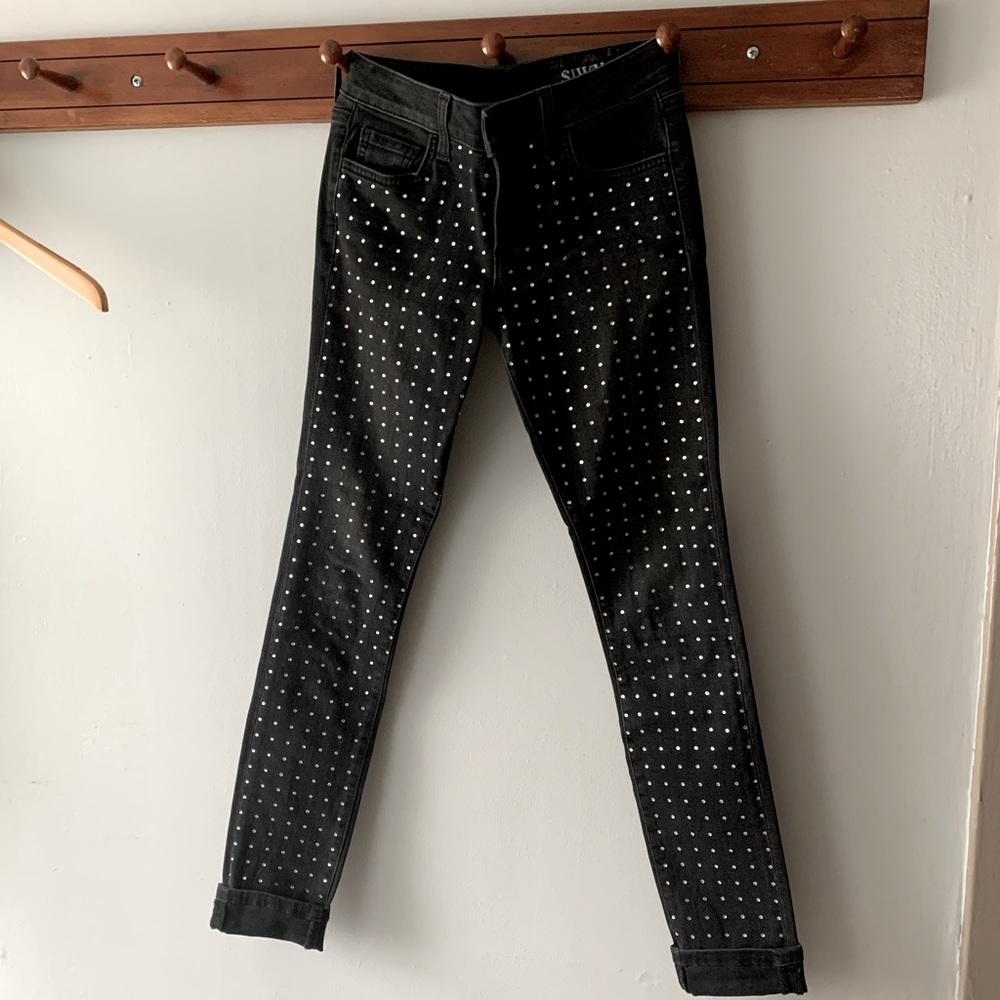 SIWY black rhinestone studded jeans 24
